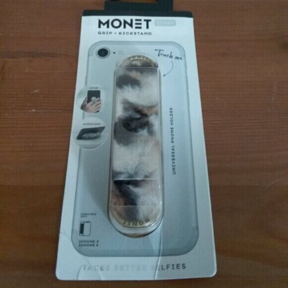 NEW Monet Plush Grip-Kickstand Strap LIGHTER Animal Print - Picture 2 of 5